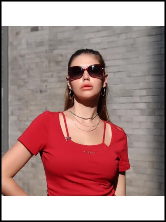 Vintage Square Polarized Sunglasses UV400 Protection Women Classic main image 5